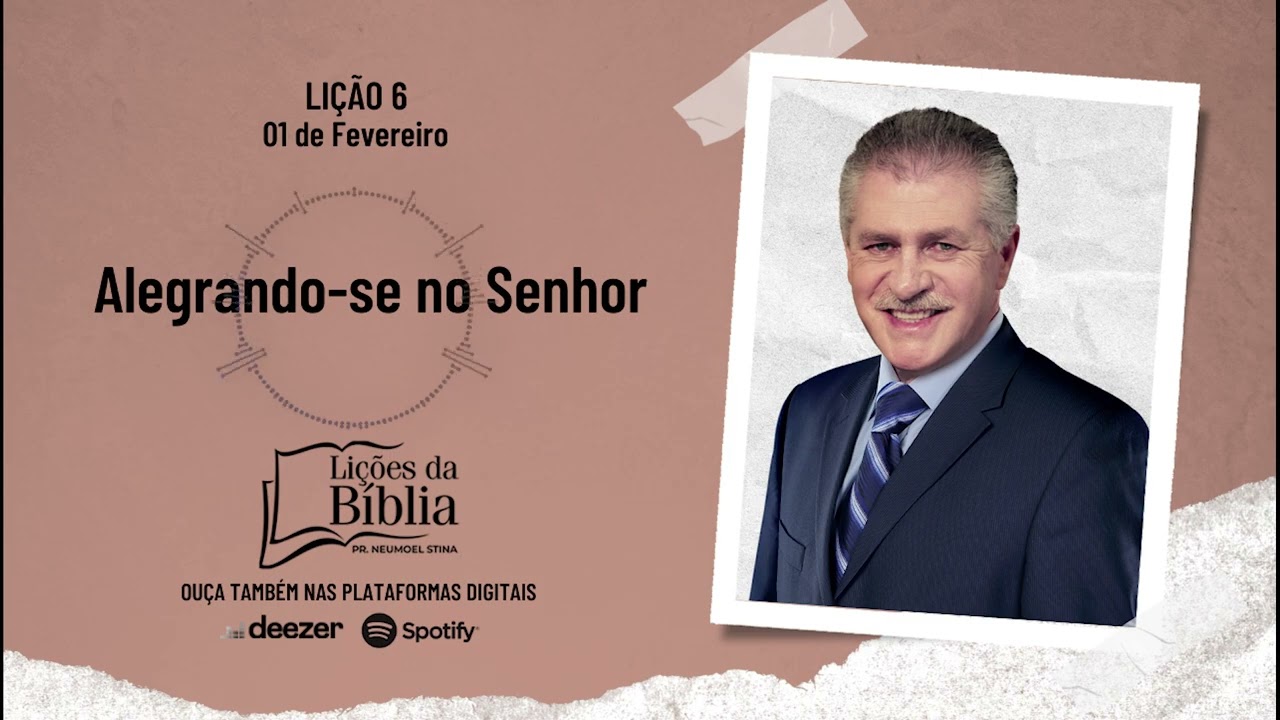 Alegrando-se no Senhor - Domingo, 01 de Fevereiro | Lições da Bíblia com Pr Stina