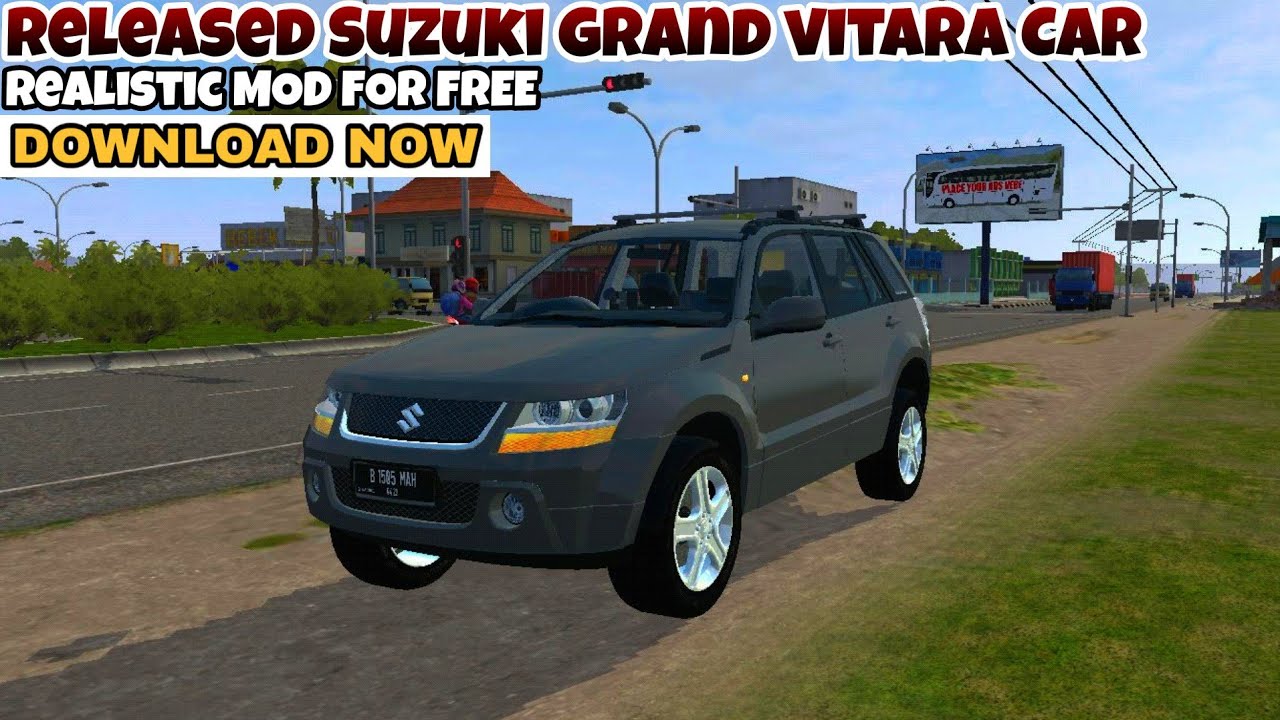 Released Suzuki Grand Vitara Car Mod In Bus Simulator Indonesia - Bussid Car Mod - Bussid Bus Mod