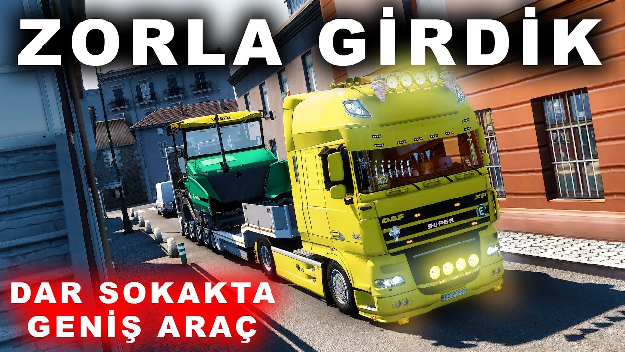 ASFALT MAKİNASIYLA DAR SOKAKLAR! (Ets 2 1.46 Daf Xf & Grand Utopia & Dorse Modu)