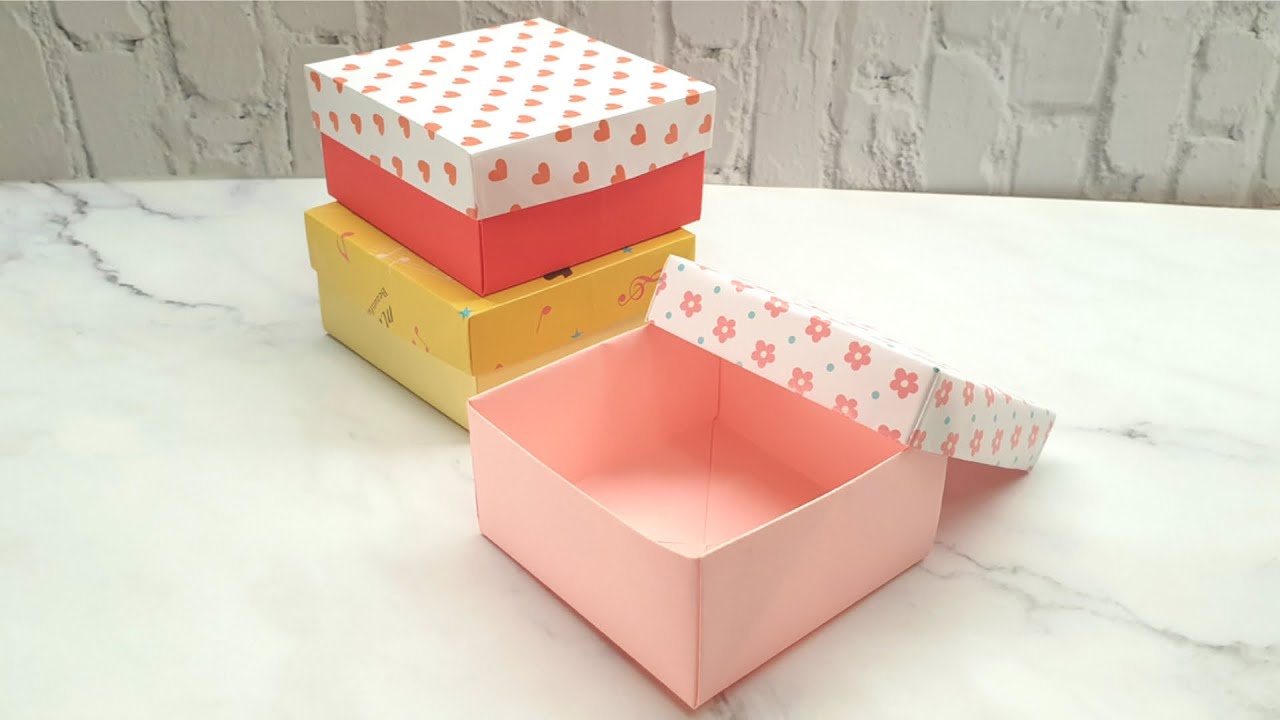 diy禮物盒 | 摺紙 | 有蓋紙盒  |愉樂生活| diy |Origami Paper Box | Gift Box |ギフト用の箱|