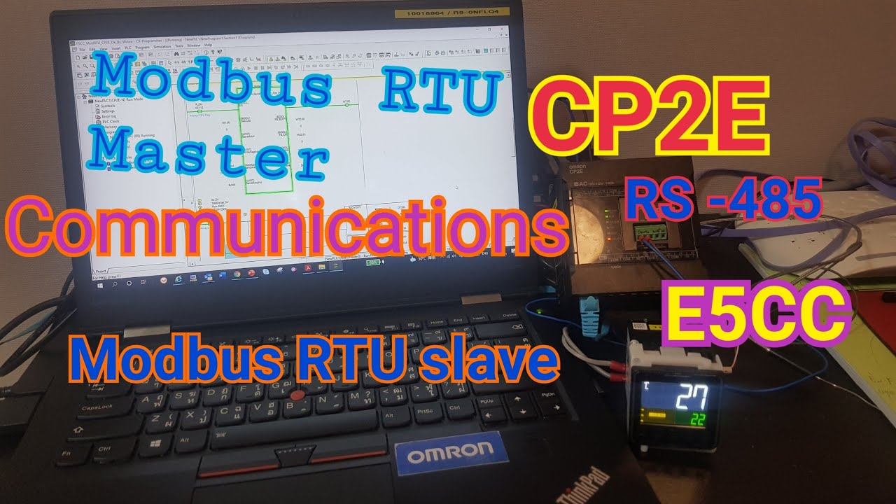CP2E Modbus RTU Master CP-series Function Block Communications #Modbus RTU slave E5CC #omron
