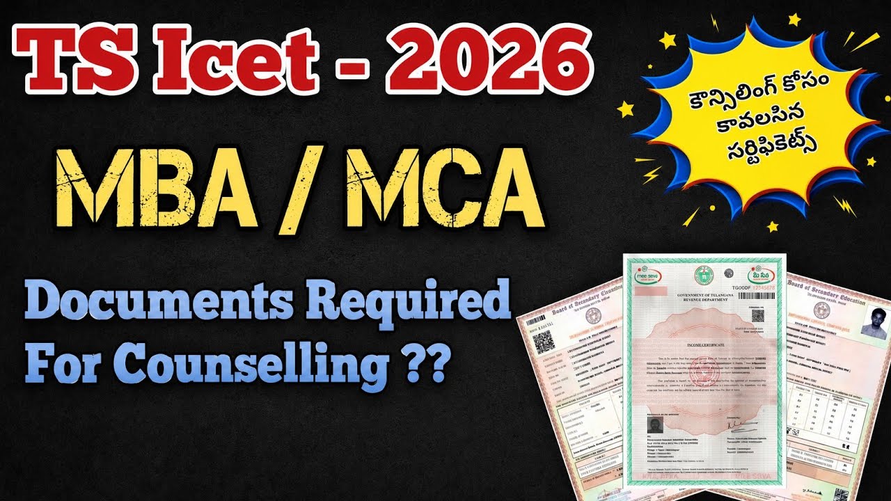 Ts Icet 2026 Documents List for counselling