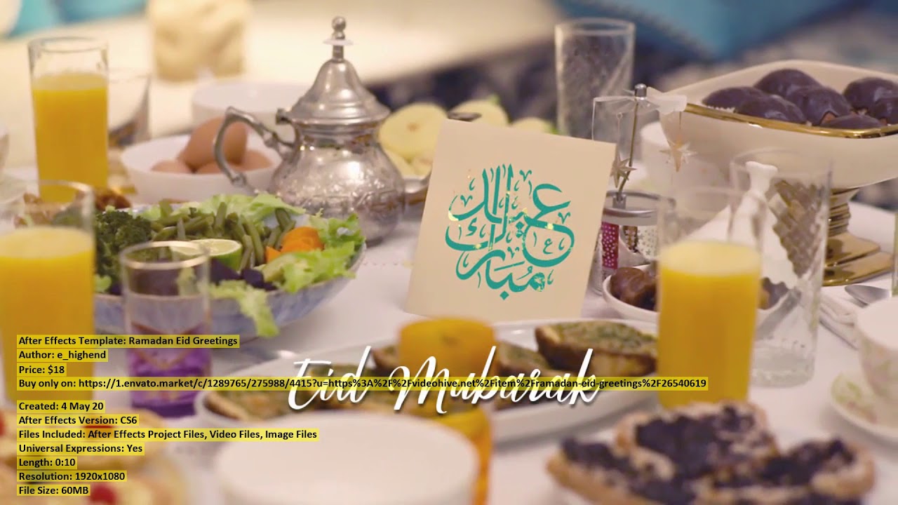 Ramadan Eid Greetings | After Effects Template | VideoHive 26540619