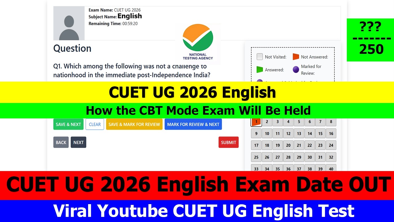 Viral Youtube CUET UG 2026 Full Test Dates Out | Full procedure Step by step | Register Fast Free