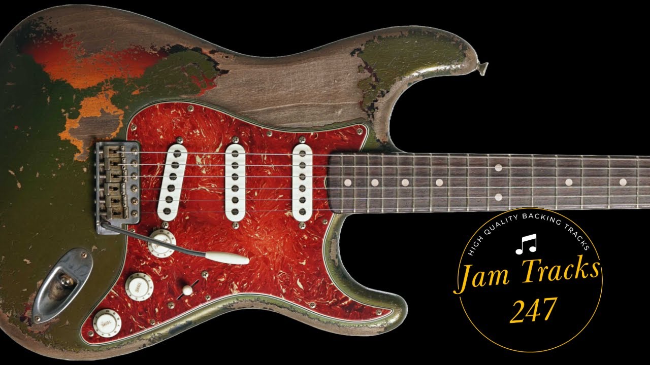 Good Times Blues Shuffle Guitar Backing Track in A (150bpm)