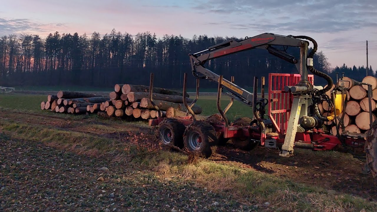 VLOG #24 Holzrücken mit Renault Forstschlepper und Forestmaster RW 8 rückewagen.