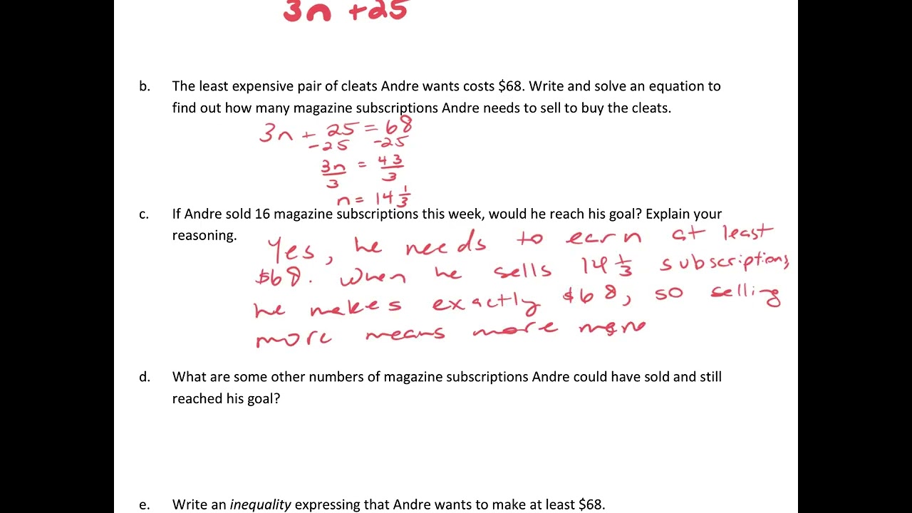 Unit 6 Lesson 14 Video Notes