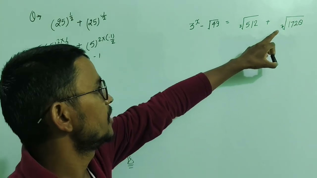 Pawer and root ke questions ko solve karna