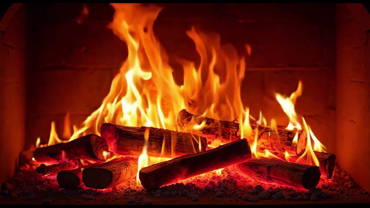 🔥Cozy 4K Fireplace - Calming and Relaxing, Natural Fire Crackling – Stress Relief