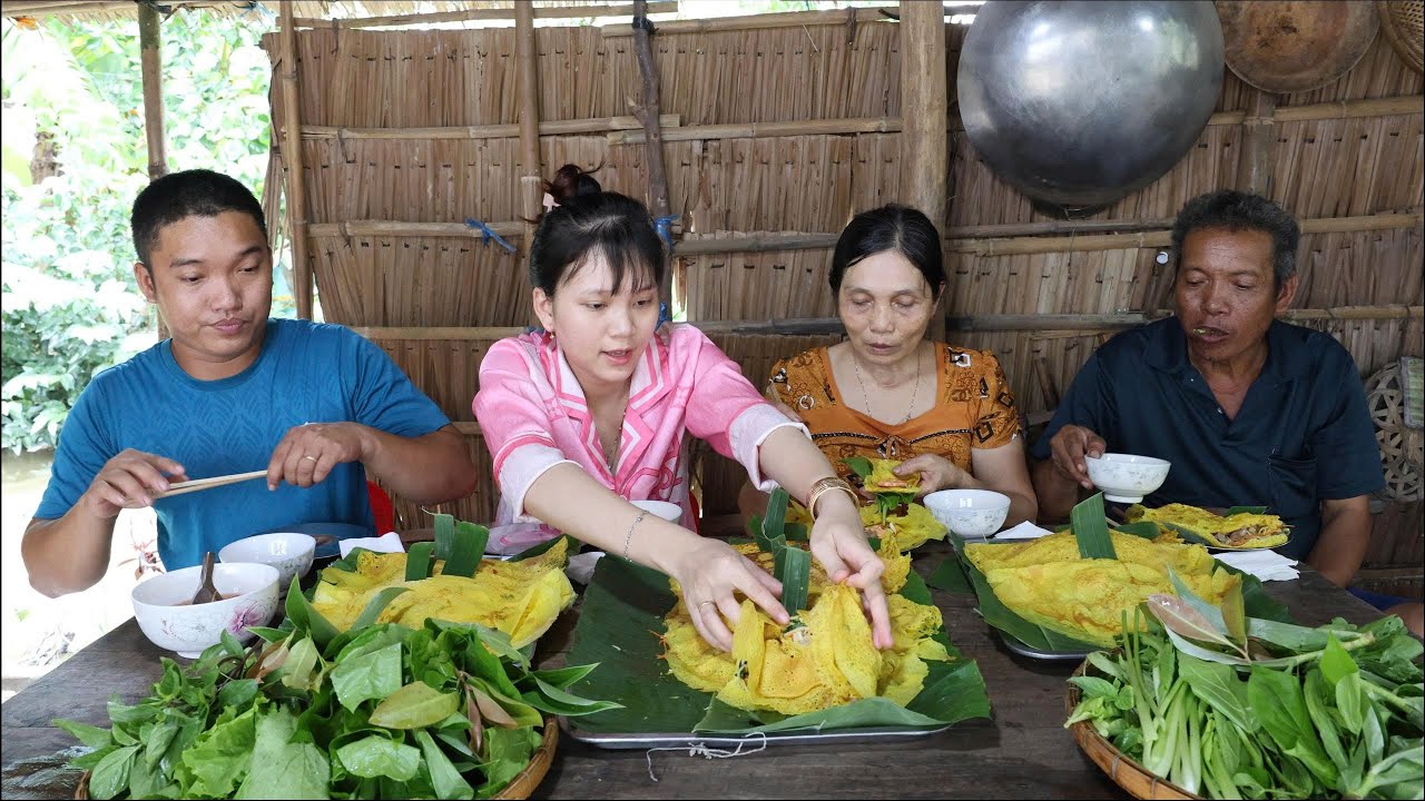 Bánh Xèo Măng Vịt Xiêm Tôm Thịt Rau Đồng Làm Xao Xuyến Người Xa Quê