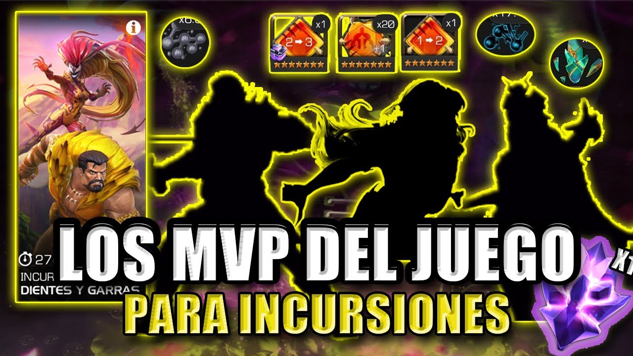 ESTOS CAMPEONES ROMPEN LAS INCURSIONES 🔥 MVP DEL JUEGO TE HARAN GANAR MARVEL CONTEST OF CHAMPIONS 