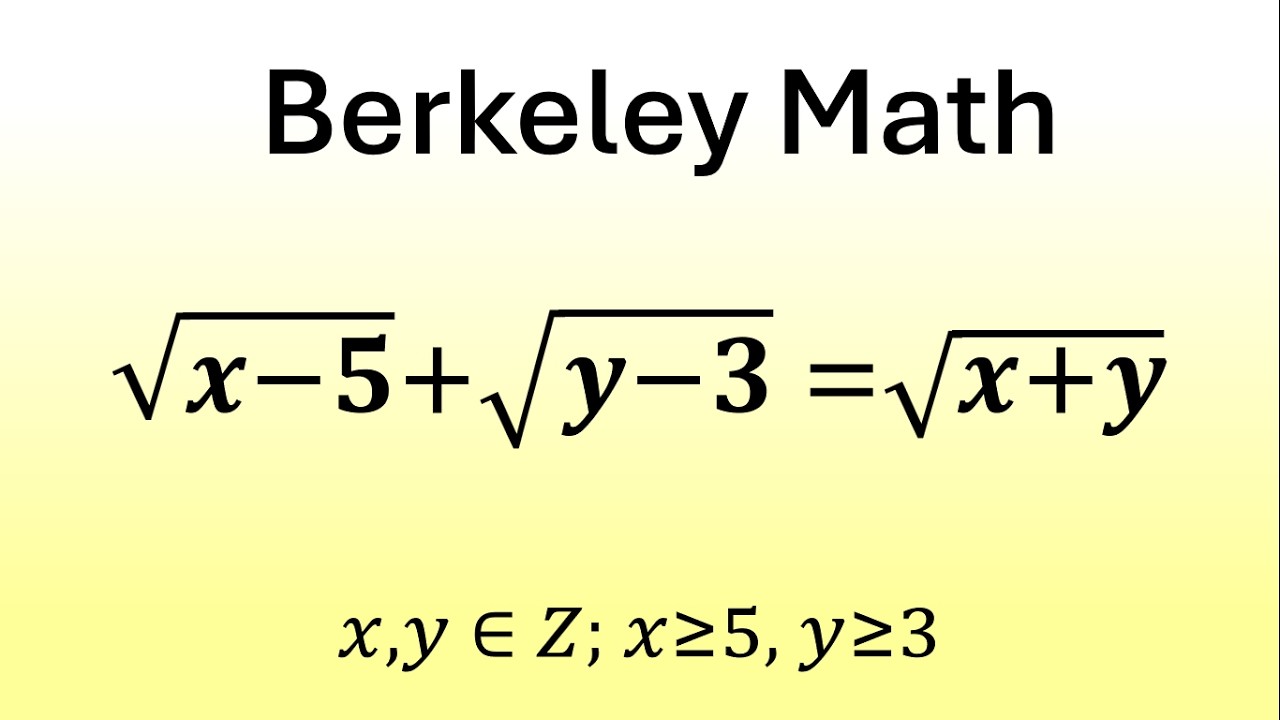 Как решать уравнения с корнями относительно целых чисел? | Мини-математический турнир в Беркли 2022