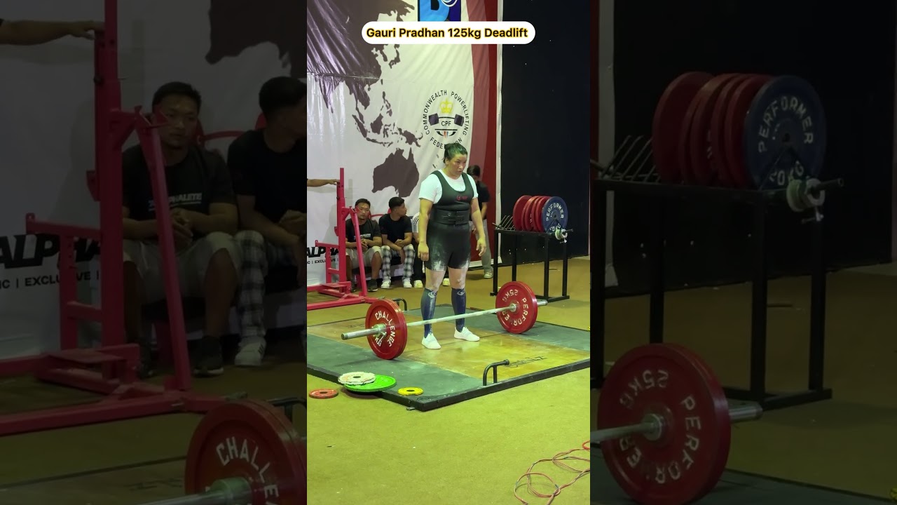 5th STATE SBS CHAMPIONSHIP 2025 Gauri first lifts 125kg Deadlift #subscribe #powerlifting #sbd