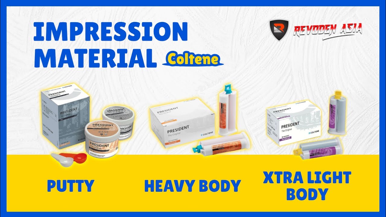 IMPRESSION MATERIAL - PUTTY - EXTRA LIGHT BODY - HEAVY BODY - COLTENE - REVODEN ASIA - DOKTER GIGI
