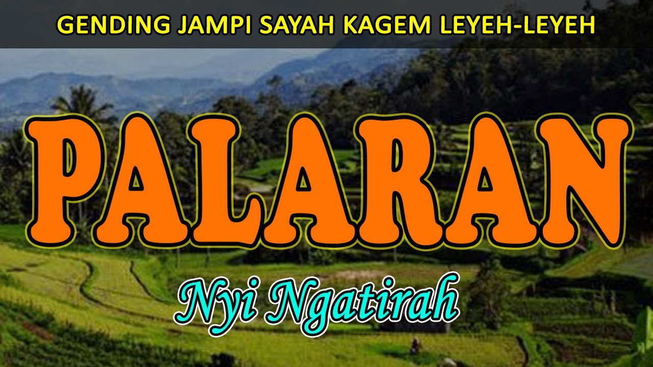 Gending Jawa Klasik Palaran Nyamleng Nyi Ngatirah ~ Gending Jampi Sayah Sinambi Leyeh-leyeh