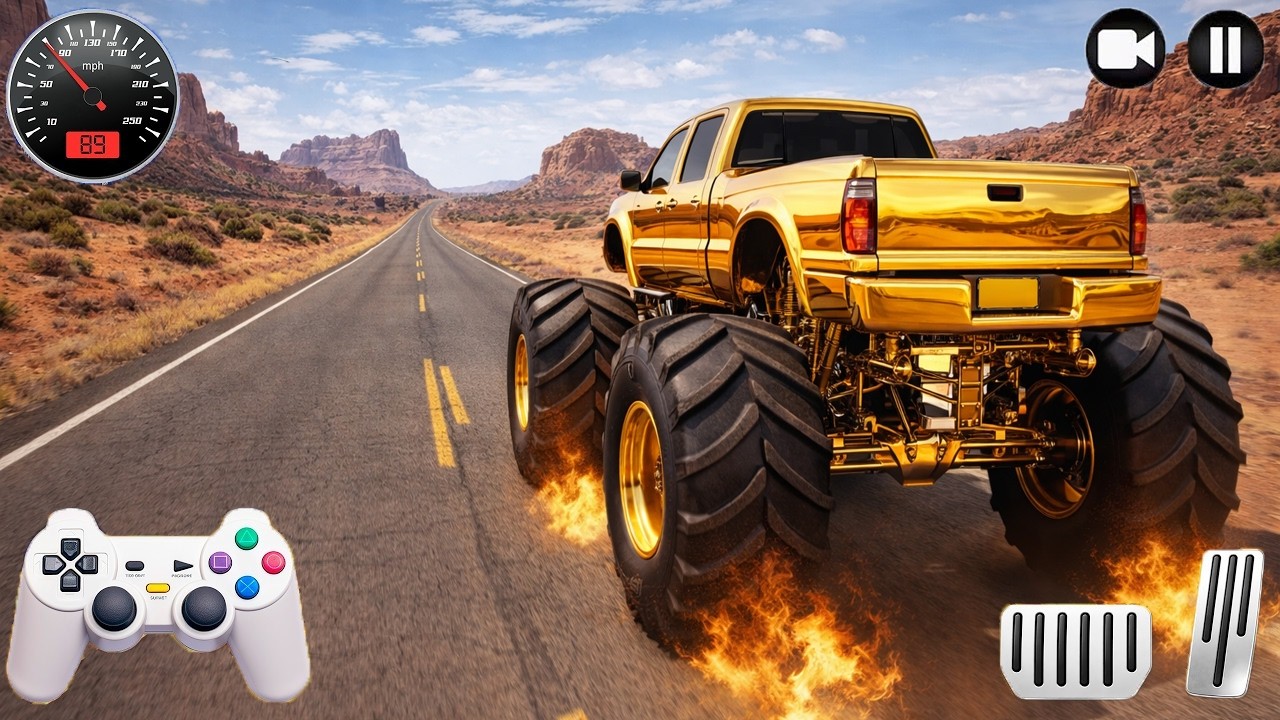 Monster Truck Mega Ramp Impossible Driver - 4x4 Ultimate Car Stunts GT Racing- Android GamePlay 2025