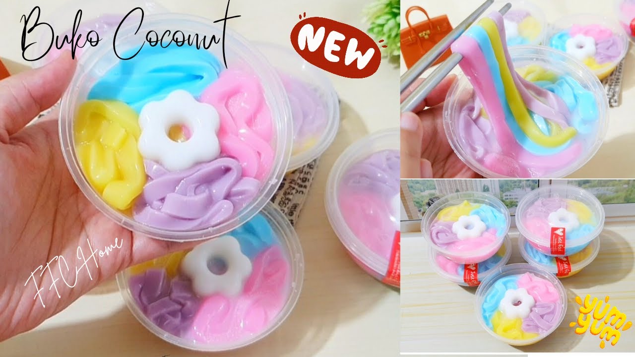 UNIK 5000an AJA❗️IDE JUALAN TAKJIL LARIS MANIS❗️BUKO COCONUT RAINBOW YANG VIRAL