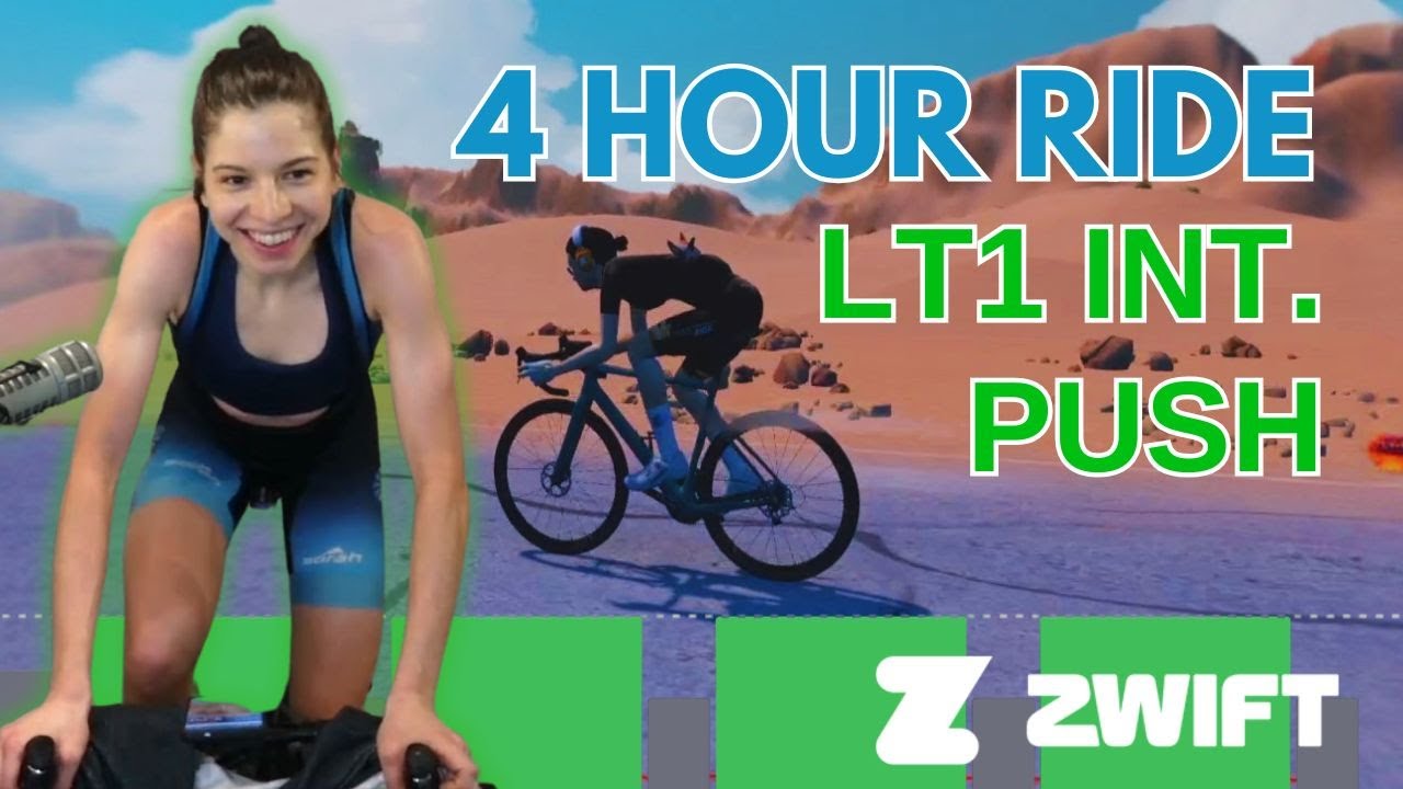 4 hour Z2 Base push play - Zwift (Vertical watch mode ↕️)