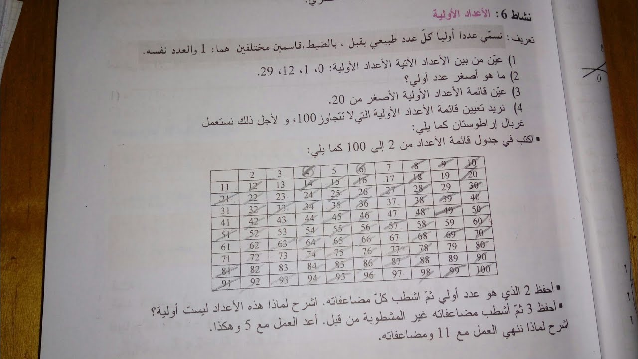 حل النشاط 6 صفحة 3 مادة الرياضيات السنة اولى ثانوي