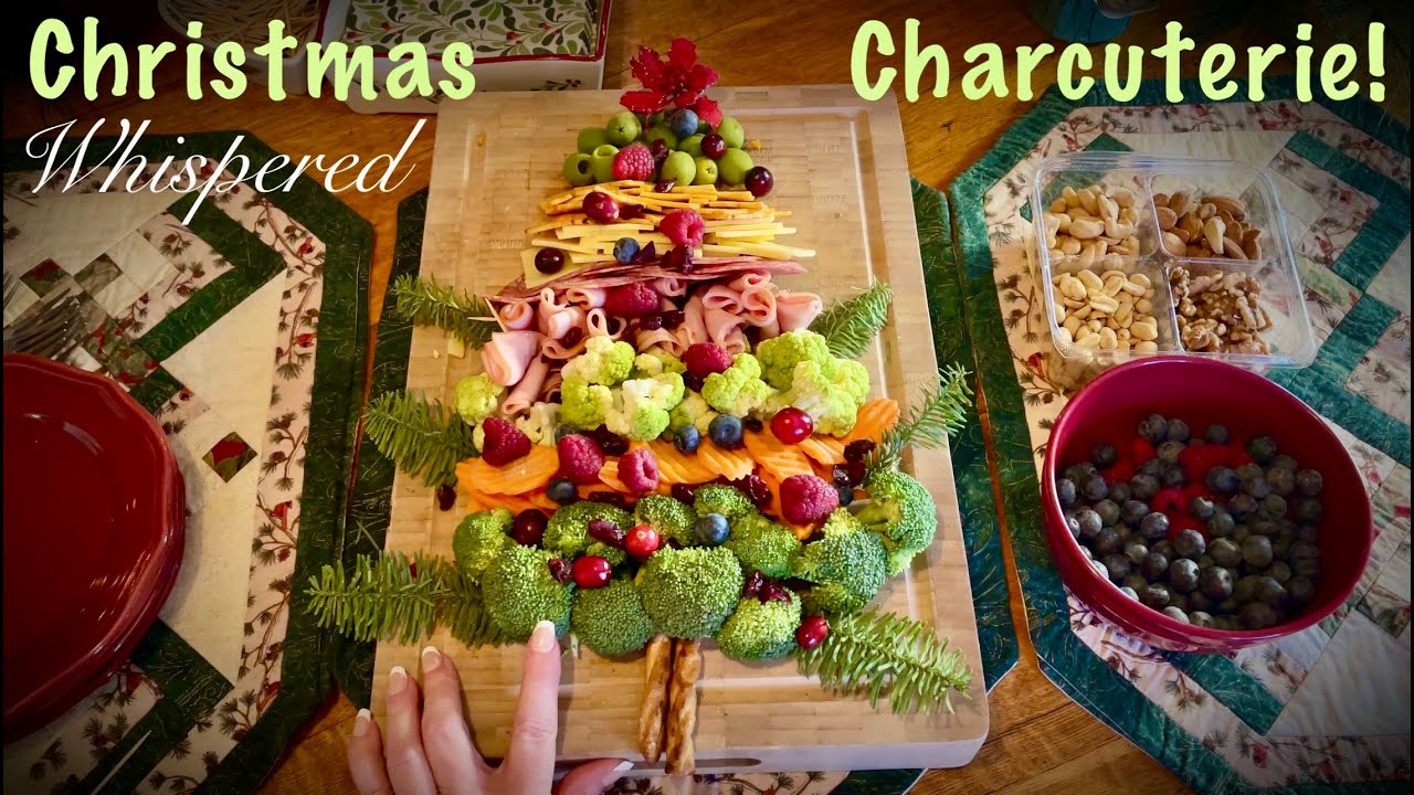 ASMR Christmas Charcuterie Board! (Whispered version) Holiday food sounds in my Cozy Kitchen!