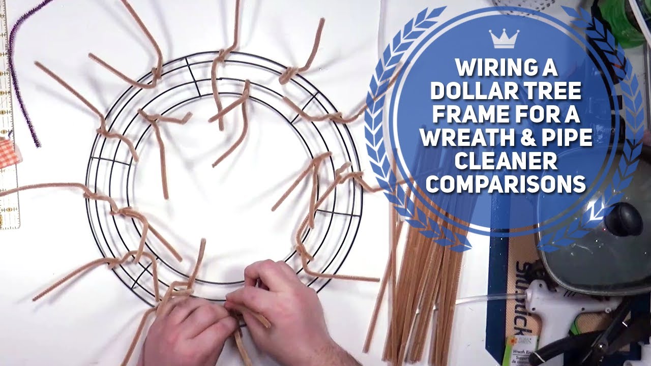 How To Wire A Dollar Tree Frame For Deco Mesh & Who Sells The Best Pipe Cleaners (No, Really)
