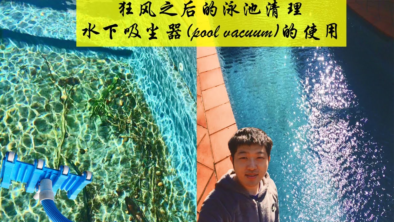 【DIY】狂风之后的泳池清理｜水下吸尘器(pool vacuum)的使用