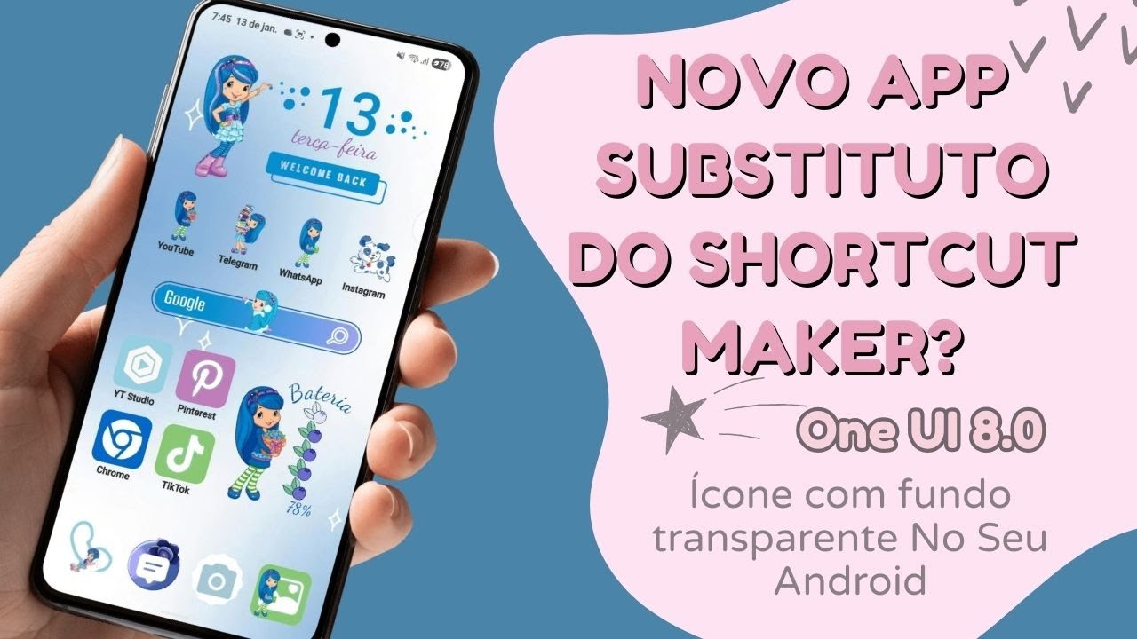 ✨SAIU!✨ NOVO SUBSTITUTO DO SHORTCUT MAKER? COMO TER ÍCONES COM FUNDO TRANSPARENTE NO ANDROID 16