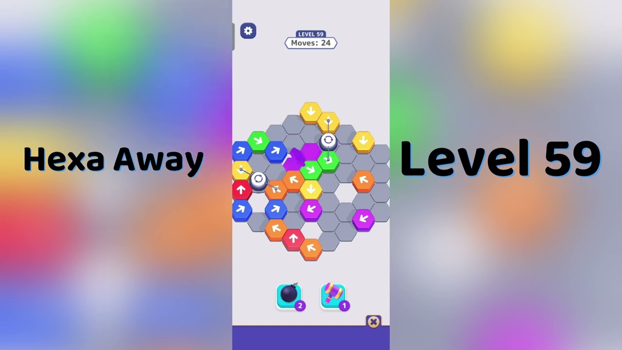 🧠 Hexa Away Level 59 Walkthrough