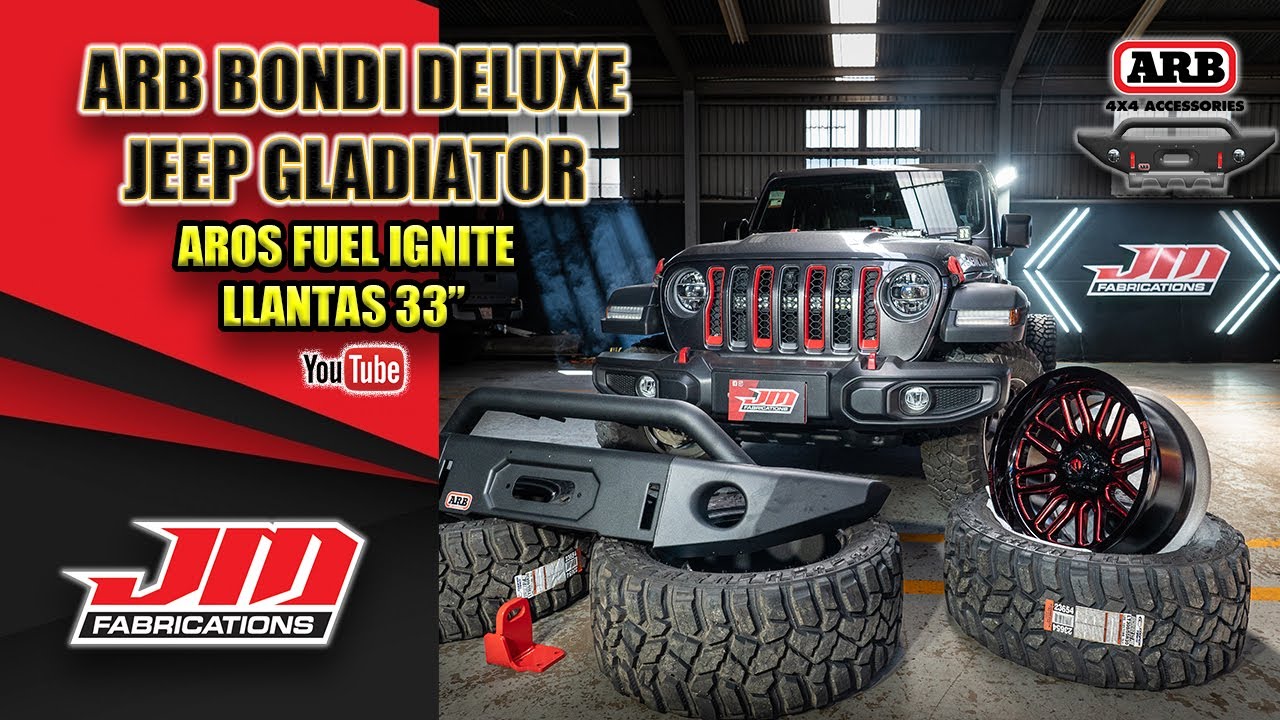 JEEP GLADIATOR - ARB BONDI DELUXE Y AROS FUEL - JM FABRICATIONS