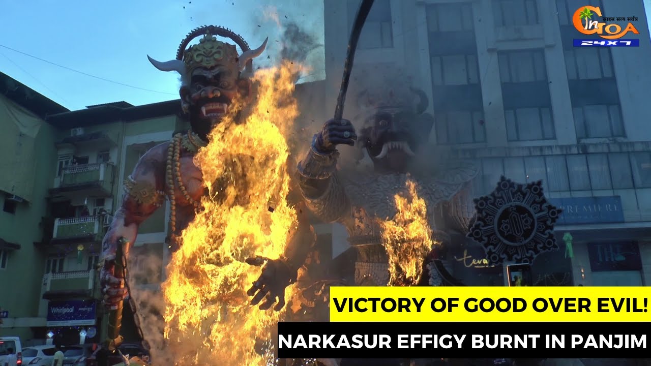 #Victory of Good over evil! Narkasur effigy burnt in Panjim