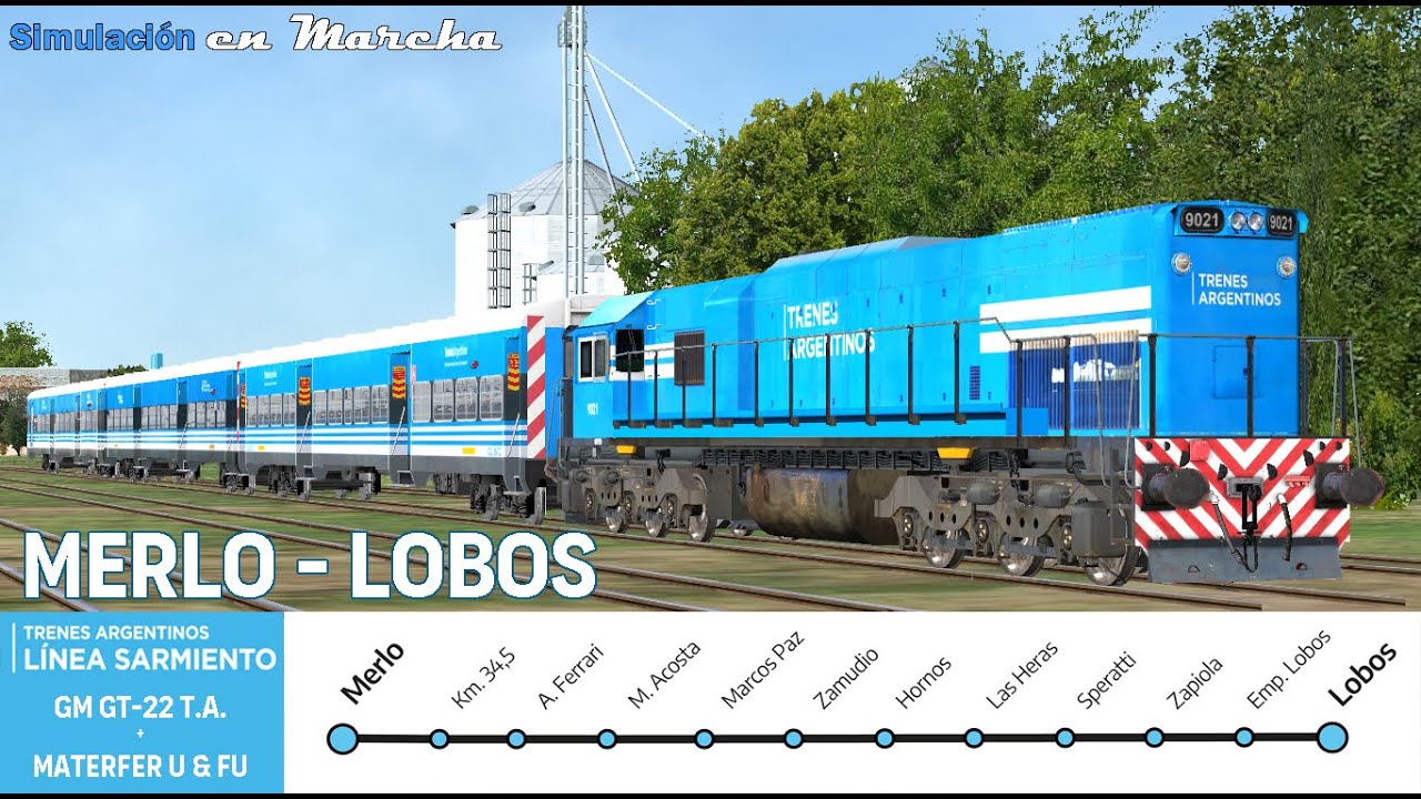 MERLO - LOBOS | Servicio Diésel de Línea Sarmiento | MSTS & Open Rails #21