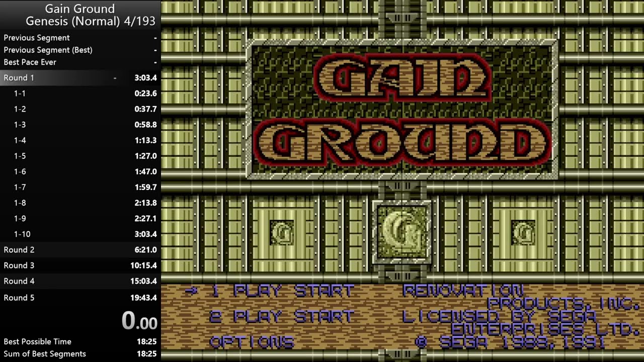 Gain Ground - Normal speedrun in 19:20
