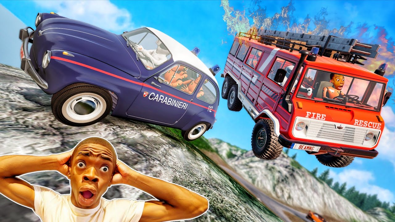 Машины против крутых дорог 😱 - [BeamNG.Drive]
