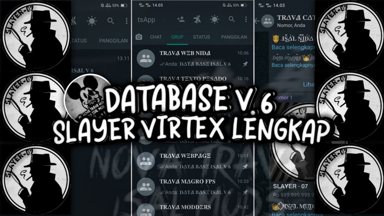 DATABASE VIRTEX SLAYER LENGKAP NO PASSWORD TERBARU 2022