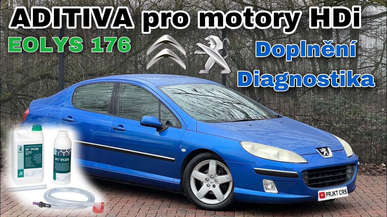 EOLYS Aditiva - doplnění a nastavení přes diagnostiku - pro vozy s motorem HDi - Peugeot, Citroen