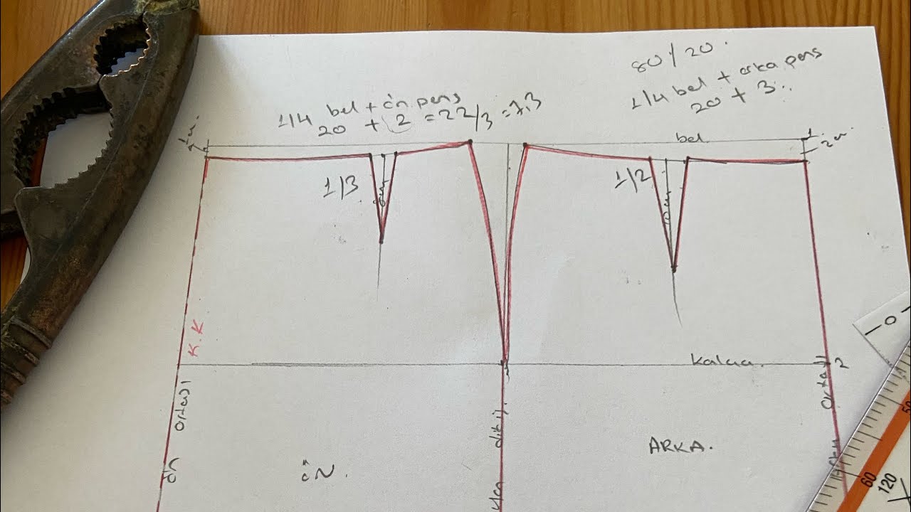 📍Temel Etek Kalıbı Çizimi | Basic Skirt Pattern Drawing | Sewing | Dikiş #gezginmakas