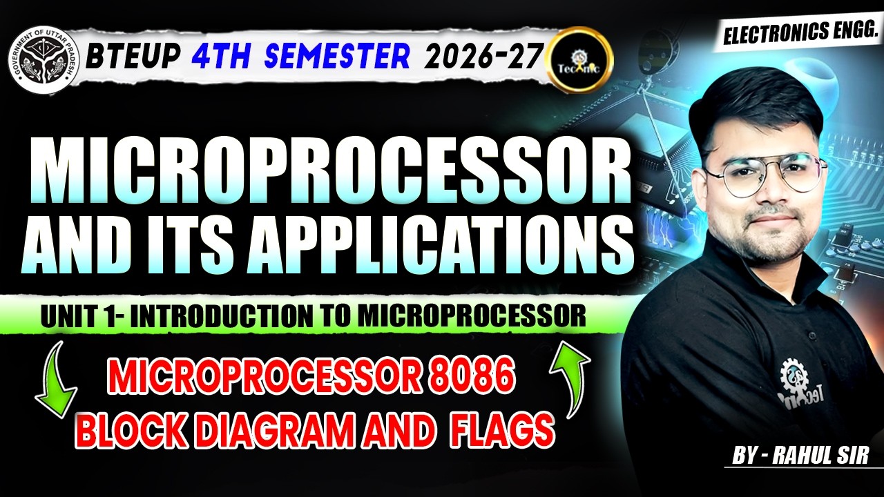 Microprocessor & Its Applications | Microprocessor 8086 Block Diagram & Flags | UNIT-1| ELECTRONICS