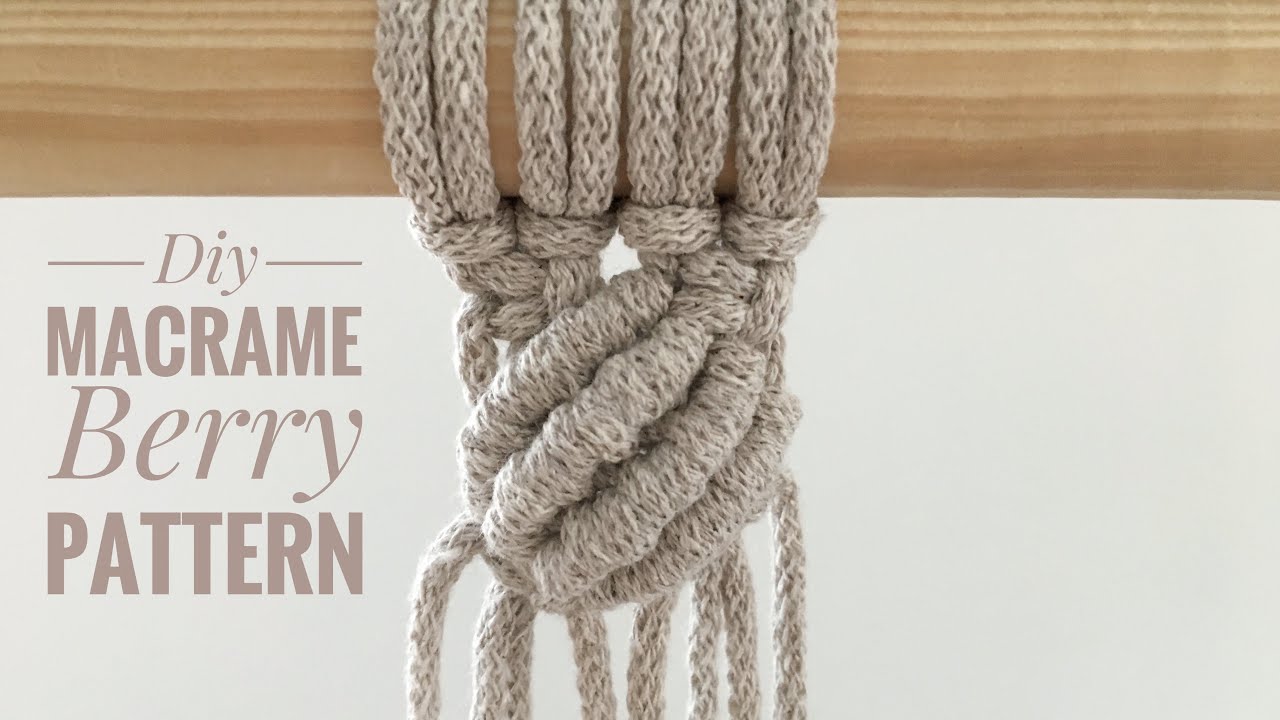 DIY Macrame Tutorial: Easy Pattern Berry Knot/Wzór 