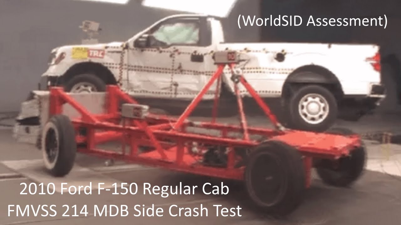 2009-2014 Ford F-150 / Lobo Regular Cab FMVSS 214MDB Side Crash Test (WorldSID Dummy Assessment)