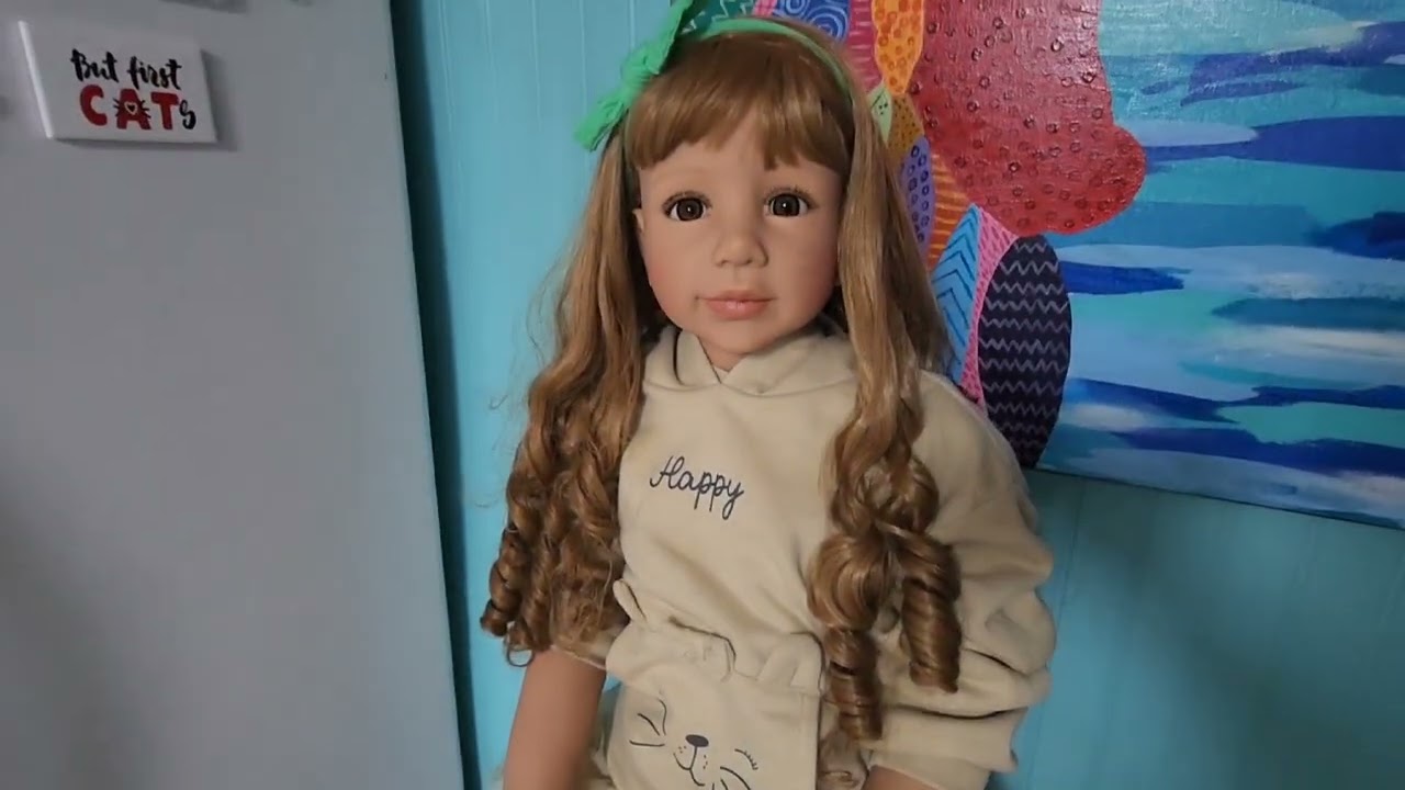 Reborn Life Size Child Doll Goes Shopping for Back To School Clothes