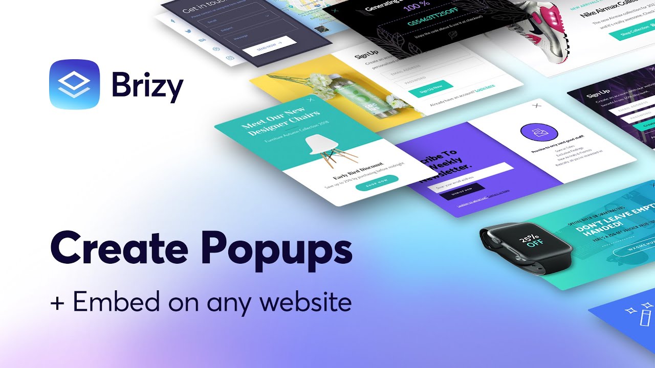 Create popups and embed on any website! From WordPress, to Cloud - any CMS
