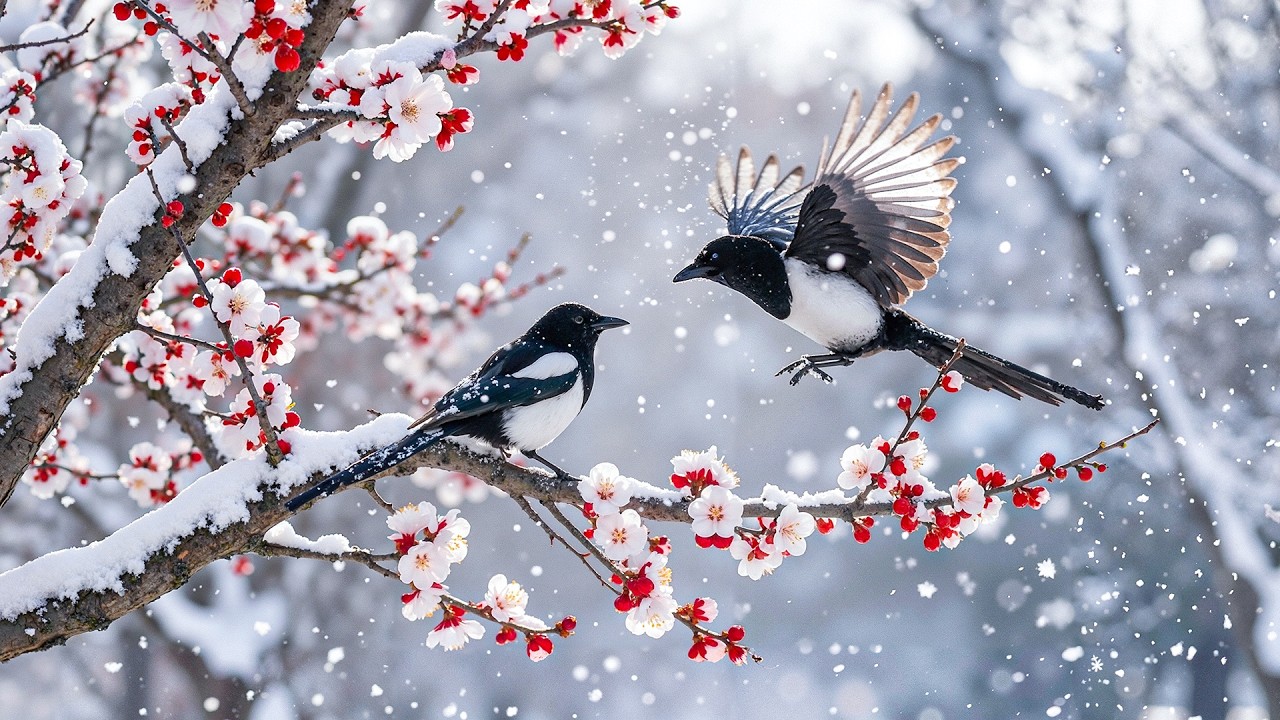 🎹 Snow Birds with Healing Piano Music for Stress Relief and Emotional Comfort ❄️