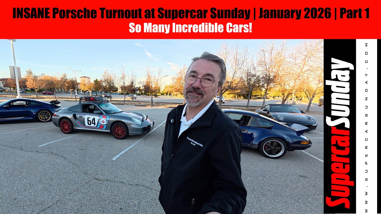 Insane Porsche Turnout at Supercar Sunday Marque Day!  Check it out! Part 1