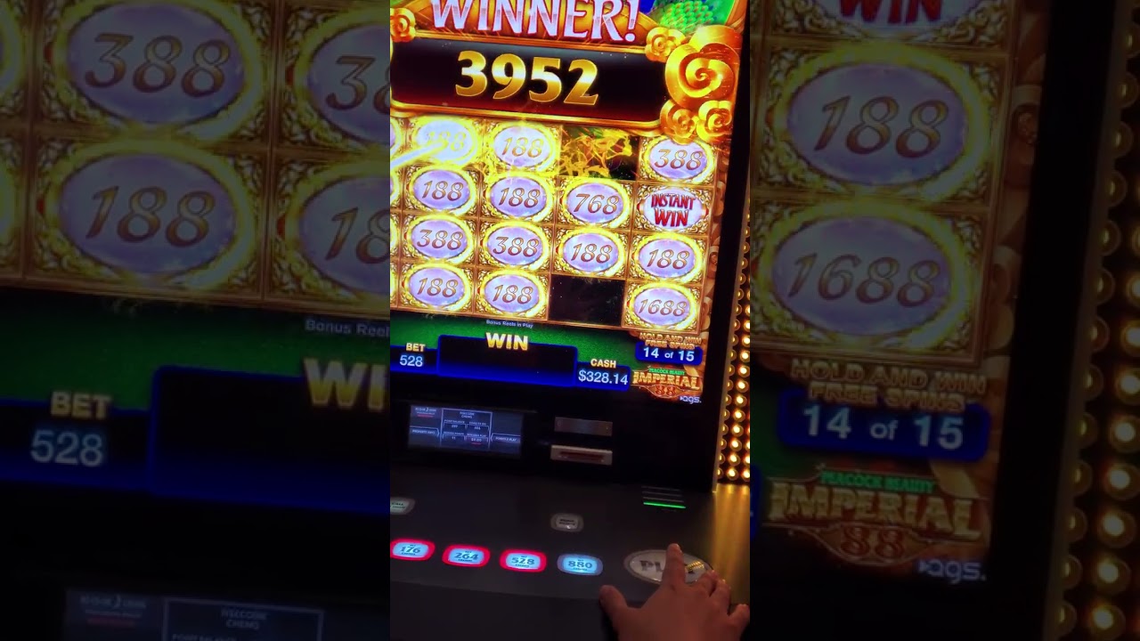 Slot machine: Peacock Beauty Imperial 88 - hold n spin feature - good win