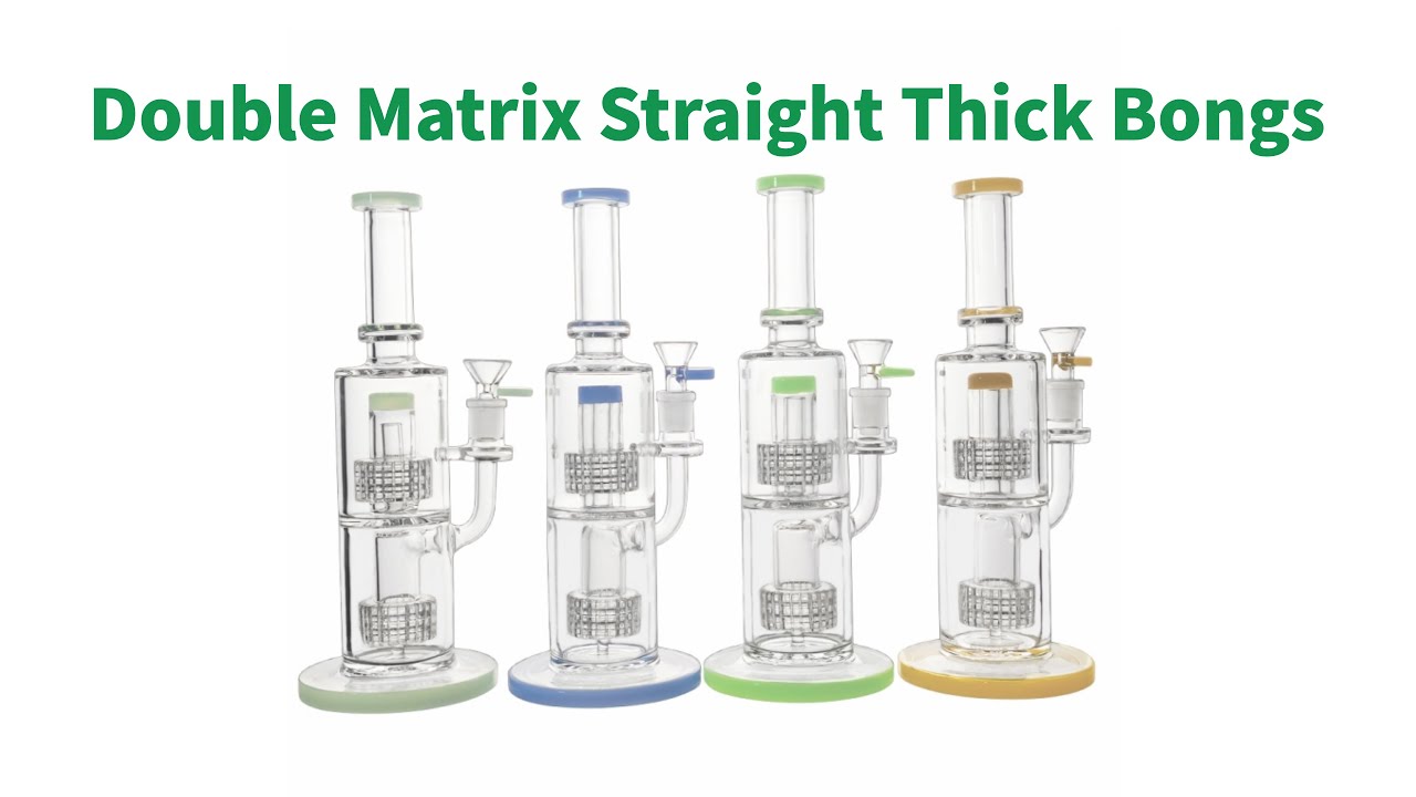 Double Matrix Perc Straight  Thick Bongs / BongsWholesaler Product Review