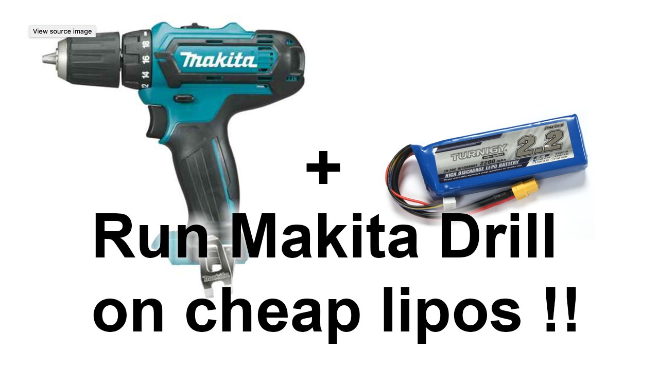 Run a Makita Drill on cheap lipo batteries !!! (CXT drill)