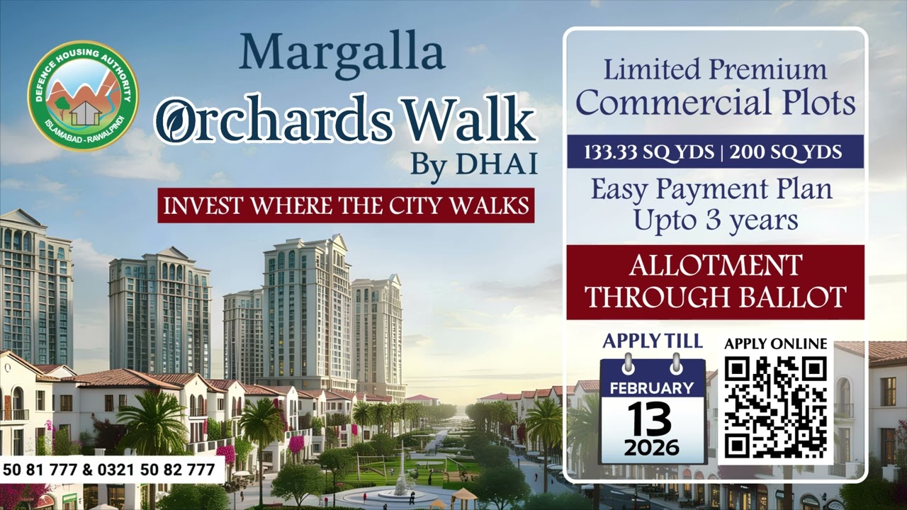 Margalla Orchards Walk by DHA Islamabad &mdash; A Premium Commercial Project in the Main Islamabad