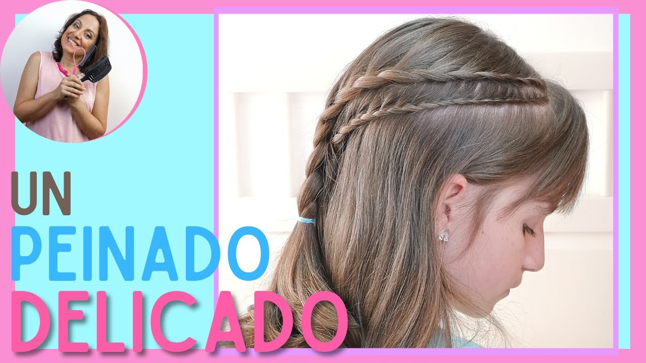 💕PEINADO con TRENZA RAIZ SUPERIOR - TRENZAS PARA NIÑAS - FLEQUILLO - PEINADOS FÁCILES - PEQUEINADOS