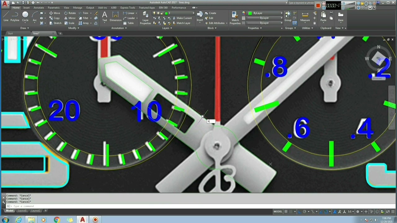 Making Watch Face using Autocad and Photoshop