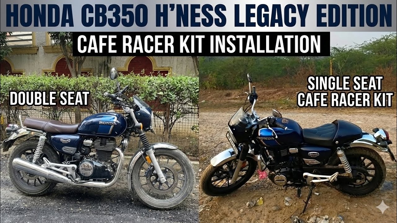 Honda CB350 H'ness Legacy Edition | Double Seat to Single Seat Conversion |  Cafe Racer Kit